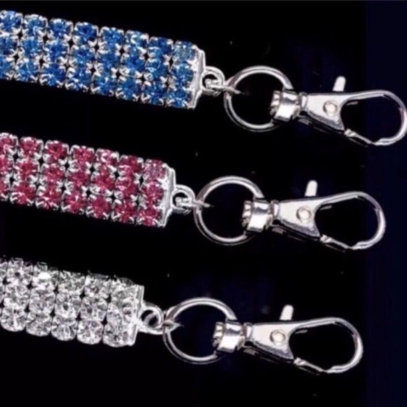 Blue Rhinestone Dog Collar Puppy Pet - Picture 5 of 6